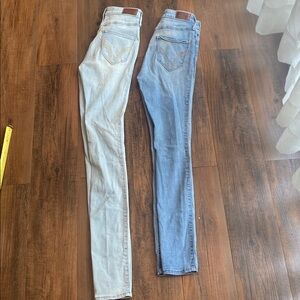 Hollister Women's Jeans - Light Blue and Blue